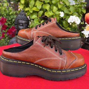 🏴󠁧󠁢󠁥󠁮󠁧󠁿 Dr. Martens MIE Chunky Vintage Platform Mules / Clogs UK 6